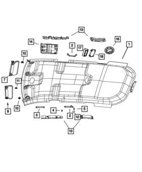 68046079aa Mopar Genuine Front Grab Handle Retainer
