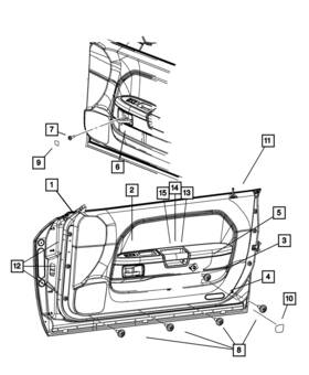 68191825aa Mopar Genuine Door Pull Handle Right