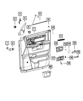 68445091aa Mopar Genuine Handle Cover Left