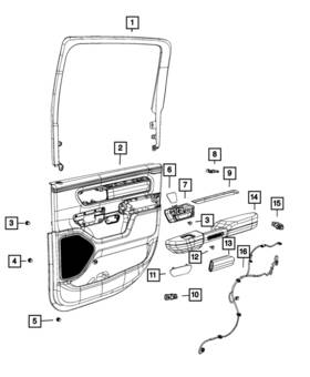 Mopar 6ek80rn8ae Genuine Inside Release Handle Right