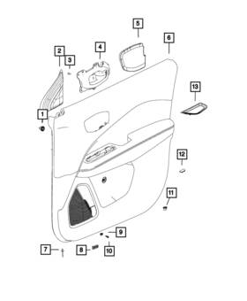 6er83ps4ab Mopar Genuine Inside Release Handle Left