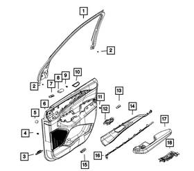 6pv261x7ac Mopar Genuine Door Interior Handle Right