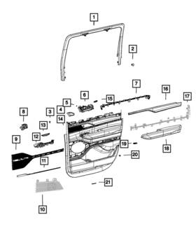 6ug93szlac Mopar Genuine Door Interior Handle Left