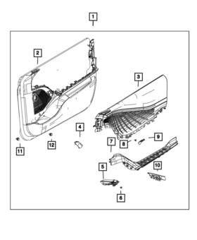 Mopar 7lt98tx7ab Genuine Inside Release Handle Right