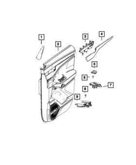 7lt99jrrab Mopar Genuine Inside Release Handle Left