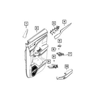 7lt99zb3ab Mopar Genuine Inside Release Handle Left