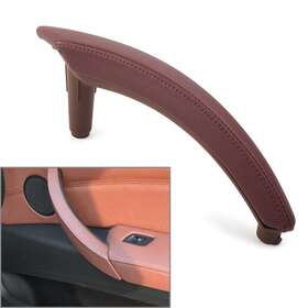 Newyoutube 310001357141 Redbrown Right Side Door Trim Pull Handle Real Leather For Bmw E70 X5 E71/e72 X6