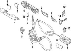 80671-5mp5a Nissan Genuine Handle Inside