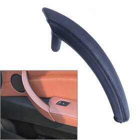 Nomura 550714155874 1 Pcs Car Black Door Trim Pull Handle Right Side Real Leather For Bmw X5 X6 E70