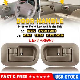 Mbs-nm-sienna-98-03-fr Oxilam Front Right Left Inside Rh Lh For 98-03 Sienna Beige Interior Inner Door Handles