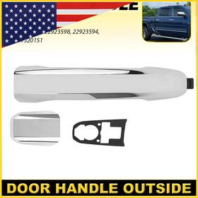 Mbs-wm-silverado-14-19 Oxilam Exterior Chrome Handle Door Rear Left/right Side Fits Silverado Chevy Gmc Sierra