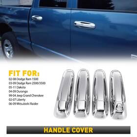 Wwd-fzd-45522 Oxilam For 06-09 Mitsubishi Raider Exterior Outside Door Handle Cover Chrome Replace 4x Wwd-fzd-45522 Oxilam For 06-09 Mitsubishi Raider Exterior Outside Door Handle Cover Chrome Replace 4x