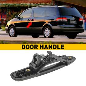 Wwd-fzd-45526 Oxilam For 1998-2003 Toyota Sienna Van Outside Door Handle Rear Left Right Side Black A