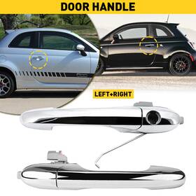 Wwd-fzd-45533 Oxilam For 2012-2019 Fiat 500 Exterior Outside Door Handle Front Left Right Accessories