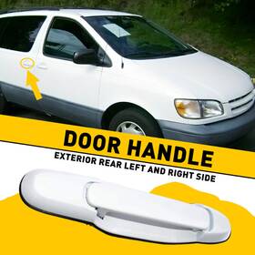 Wwd-fzd-45562 Oxilam For 1998-2003 Toyota Sienna Door Handle Rear Driver Passenger White 99 00 01 02