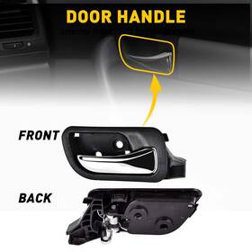 Wwd-mbs-nm-76550 Oxilam For 2003-2007 Honda Accord Inner Interior Inside Door Handle Black&chrome