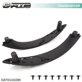 T130202 Pair Fit For 12-17 Bmw F30 F80 F31 F32 F83 Front Inner Door Pull Handle Black