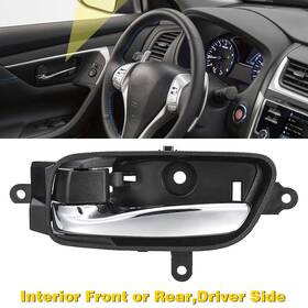 Peakparts 646847424809 Inside Interior Door Handle Driver Side Lh For 13-18 Nissan Altima Murano Black