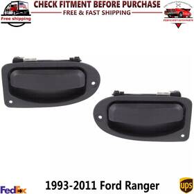 10976798 Perfect Fit Rear Interior Door Handle Textured Black Left And Right For 1993-2011 Ford Ranger