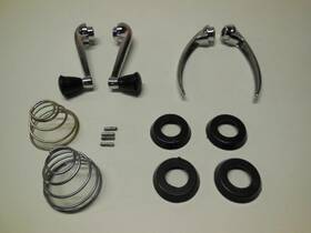 Kt-1051 Pirate Mfg Window Crank/door Handle Complete Kit Black Fits Vw 1946-1967 Beetle