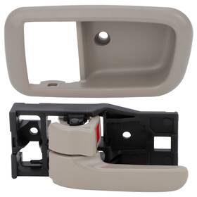 13251013 Qualitiparts 2x Front Left Inside Door Handle Trim For Toyota Tundra 2000 2001 2002-2006 Gray