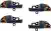Rp1-18766 Unbranded Toyota Camry Inside Interior Door Handles 1992-1996 Dark Blue Set Of 4 Nice
