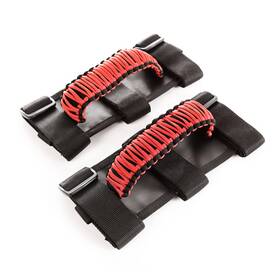 Rugged Ridge 13505.31 Paracord Grab Handles Red/black Pair