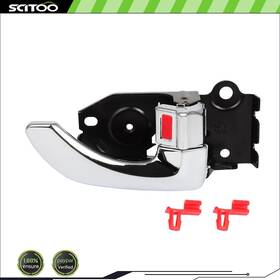 Cn12864401s Scitoo Interior Door Handle Front Right For 2001-2006 Hyundai Santa Fe Chrome Plastic