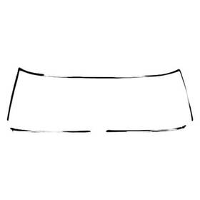 695-44m Sherman Parts Windshield Moulding Set For 1967-69 Camaro/firebird Coupe