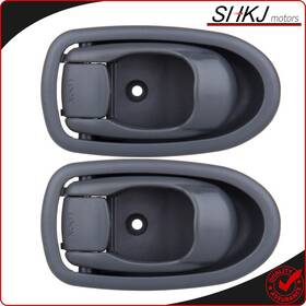 Sh802378k01 Shkj-motors 2pcs For 01-04 Kia Spectra Door Handles Gray Interior Front Rear Left Side