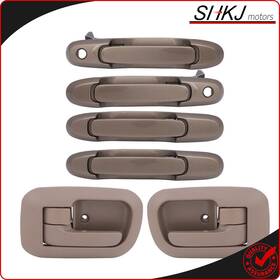 Sh830940k01 Shkj-motors 2 Inside And 4 Outside Door Handles Driver Passenger For Toyota Sienna 1998-2003