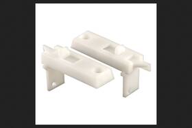 172434-w Slide-co Tilt Latch Spring Loaded Wrap Around 1 Pair White