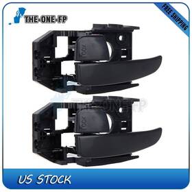 Th80245101f The-one-fp 2pcs Door Handles For 01-05 Hyundai Elantra Black Interior Left Side Front Rear