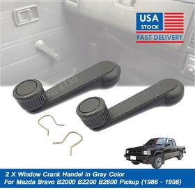 To12-maz041 Tkg 8130 Gray Window Crank Handle Fit Mazda Bravo B2000 B2200 B2600 Pickup 1986 - 1998