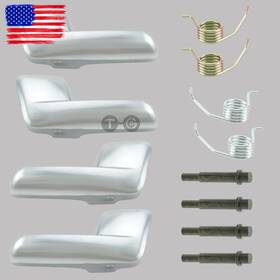 Am-2421462920 Topgearsltd Door Handles Inside Interior Satin Chrome Kit Set Of 4 For Expedition Navigator
