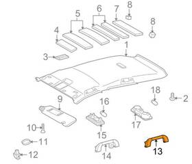 74610-06061-e1 Toyota / Genuine Sienna 2015-2020 Grip S/a Assist Front Inch Tan