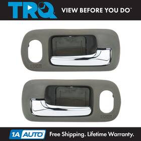 Trq Dha31450 Front Chrome And Brown Inside Door Handle Pair Set For Civic Sedan Power Lock