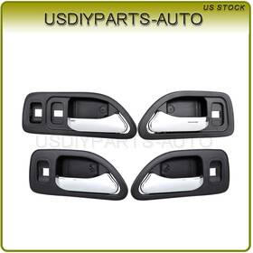 Up80240501a Usdiyparts Black Chrome Interior Handle For Honda Accord 94 - 97 Front Rear Rh And 4pcs