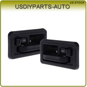 Us81253101y Usdiyparts Front Lh Right For Jeep Wrangler 1997-04 1991-95 Black 2x Interior Door Handles