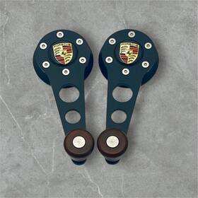 Dwhleg911wpor Vintage Aircooled Parts Window Crank Set For 1965-1989 Porsche 911 912 930 Black With Wood Knobs Legend