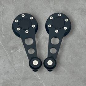 Dwhony911bnl Vintage Aircooled Parts Window Cranks For 1965-89 Porsche 911 912 930 Black With Knobs Onyx