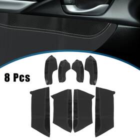 X Autohaux 724708458108 8pcs Door Panel Armrest Cover For Honda Civic 2016-2020 Carbon Fiber Pattern