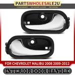 2X Rear Interior Door Handle For Chevrolet Malibu 2008 2009-2012 Black & Chrome. Fixed Price $86.18.