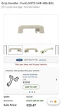 Genuine Ford Grip Handle HS7Z-5431406-BD. Fixed Price $13.00.