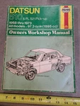 Datsun 510 & Pl 521 Pick-up 1968 1973 Haynes Owners Workshop Manual. Fixed Price $16.00.