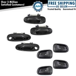 Door Handle Black Outside Inside Front Rear Kit Set Of 8 For 93-97 Corolla Prizm. Fixed Price $64.85.