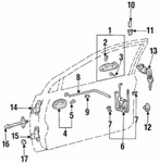 Genuine Gm 2000-2002 Chevrolet Prizm Front Door Handle Inside Gray 94859669. Fixed Price $34.01.