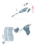 New Audi Q3 Rear Left Inner Opening Handle 8U0839019C4PK Original. Fixed Price $80.34.