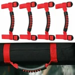 4 Pcs Red Unlimited Roll Bar Grab Handle For Jeep Wrangler Yj Tj Jk Cj 1955-2026. Fixed Price $19.99.