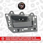 Gray Door Handle Fits 05-10 Jeep Grand Cherokee Rear+right Passenger Inside New. Fixed Price $13.49.
